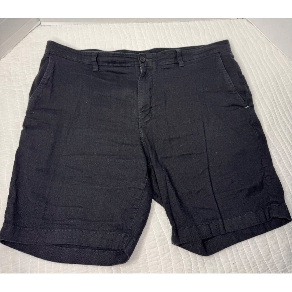 Tommy Bahama Mens Linen Blend Black Casual Shorts 38 Golf